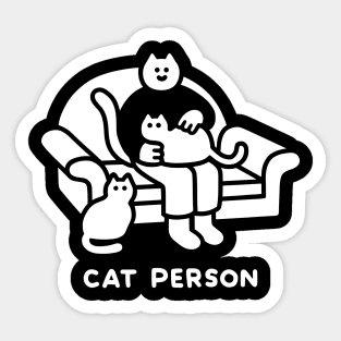 Cat Person Sticker